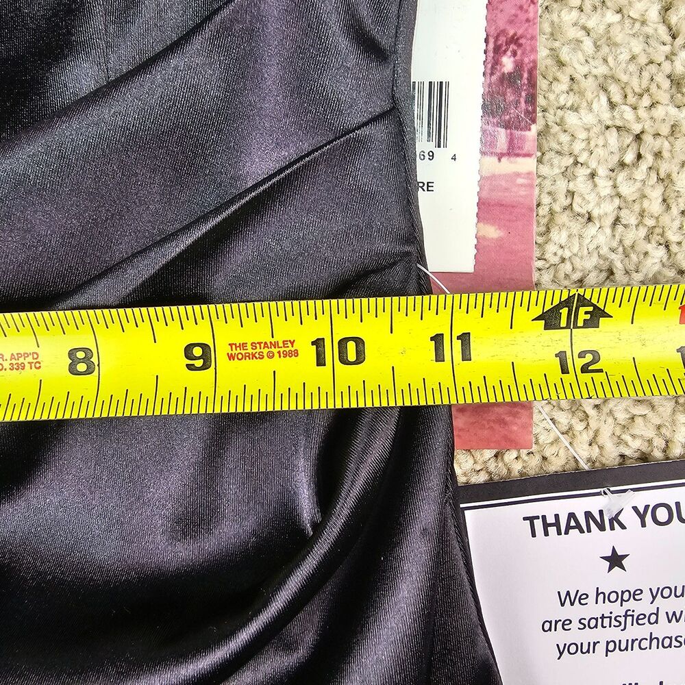 Emerald Sundae Black Satin Bodycon Mini Dress XXS NWT Party Cocktail - Picture 15 of 15